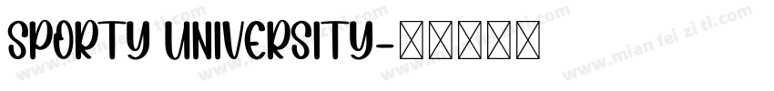 Sporty University字体转换